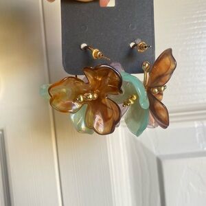NEW Floral Hoop Earrings